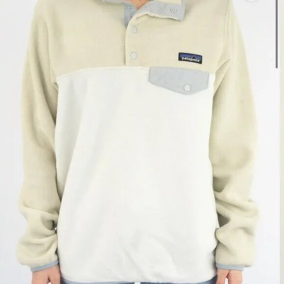 Patagonia Synchilla Colorblock Cream Large - Picture 1 of 4